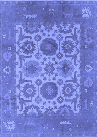 Oriental Blue Traditional Rug, urb1407blu