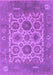 Machine Washable Oriental Purple Traditional Area Rugs, wshurb1407pur