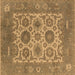 Square Oriental Brown Traditional Rug, urb1407brn