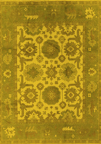 Oriental Yellow Traditional Rug, urb1407yw