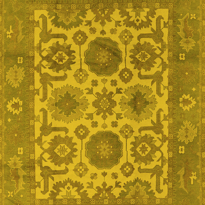 Oriental Yellow Traditional Rug, urb1407yw
