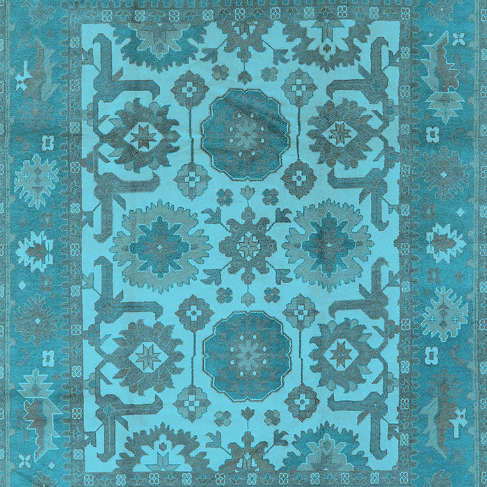 Oriental Light Blue Traditional Rug, urb1407lblu