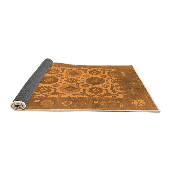Sideview of Oriental Orange Traditional Rug, urb1407org