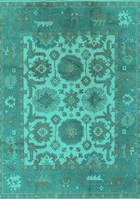 Oriental Turquoise Traditional Rug, urb1407turq