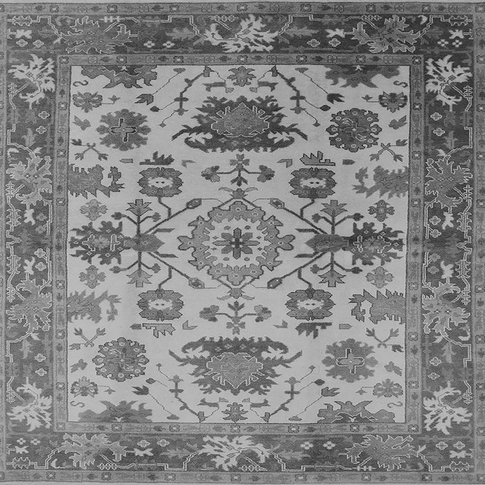 Square Oriental Gray Traditional Rug, urb1408gry