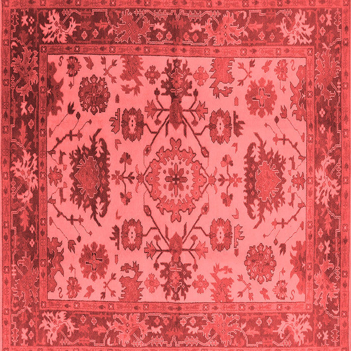 Machine Washable Oriental Red Traditional Rug, wshurb1408red