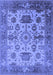 Machine Washable Oriental Blue Traditional Rug, wshurb1408blu