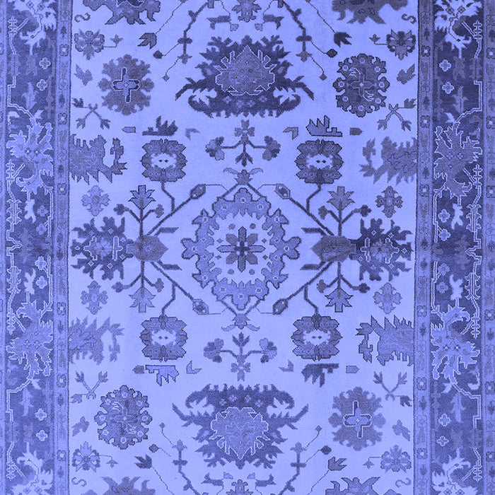 Machine Washable Oriental Blue Traditional Rug, wshurb1408blu