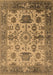 Machine Washable Oriental Brown Traditional Rug, wshurb1408brn