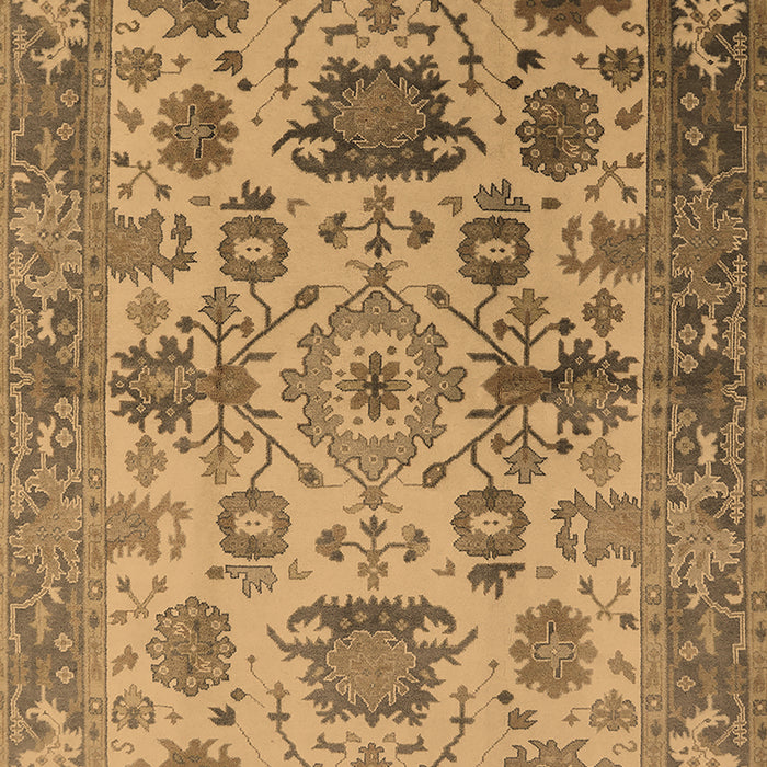 Machine Washable Oriental Brown Traditional Rug, wshurb1408brn