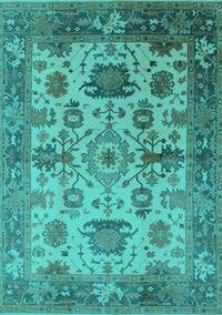 Oriental Turquoise Traditional Rug, urb1408turq