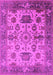 Machine Washable Oriental Pink Traditional Rug, wshurb1408pnk