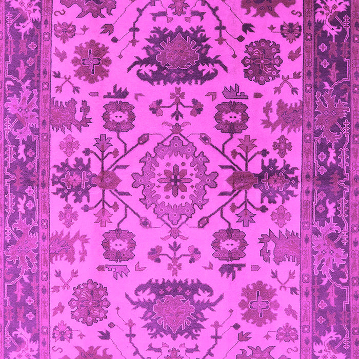 Machine Washable Oriental Pink Traditional Rug, wshurb1408pnk