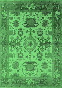 Oriental Emerald Green Traditional Rug, urb1408emgrn