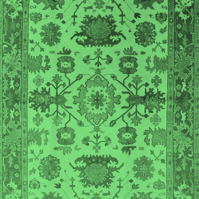 Oriental Emerald Green Traditional Rug, urb1408emgrn