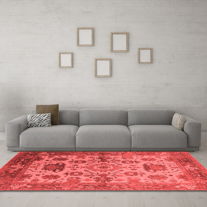 Traditional Red Washable Rugs