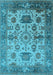 Oriental Light Blue Traditional Rug, urb1408lblu