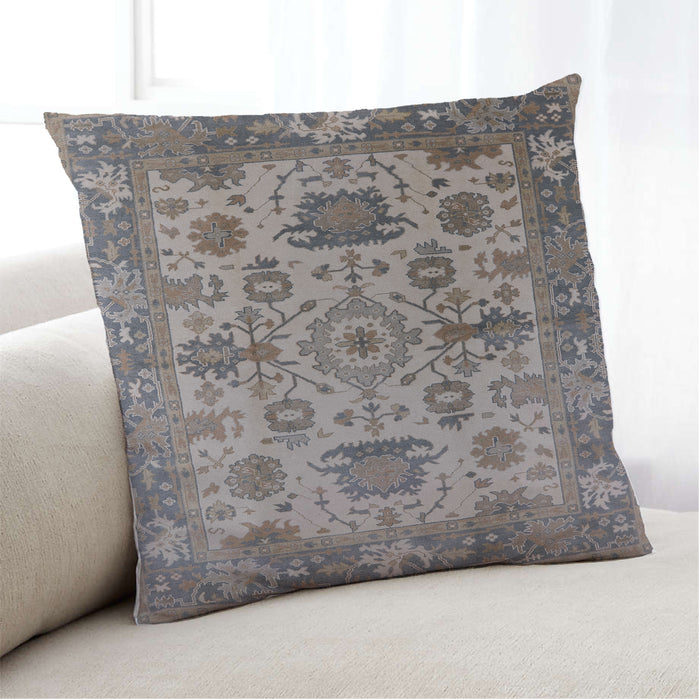 Lifestyle Image of Mid-Century Modern Urban Square Puce Purple Throw Pillow, 18 inch by 18 inch, pwurb1408