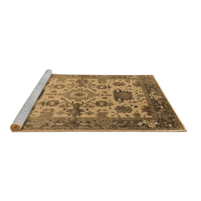 Sideview of Machine Washable Oriental Brown Traditional Rug, wshurb1408brn