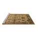 Sideview of Machine Washable Oriental Brown Traditional Rug, wshurb1408brn