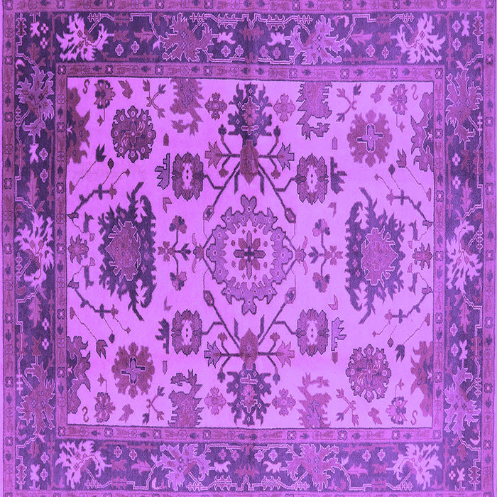 Square Oriental Purple Traditional Rug, urb1408pur