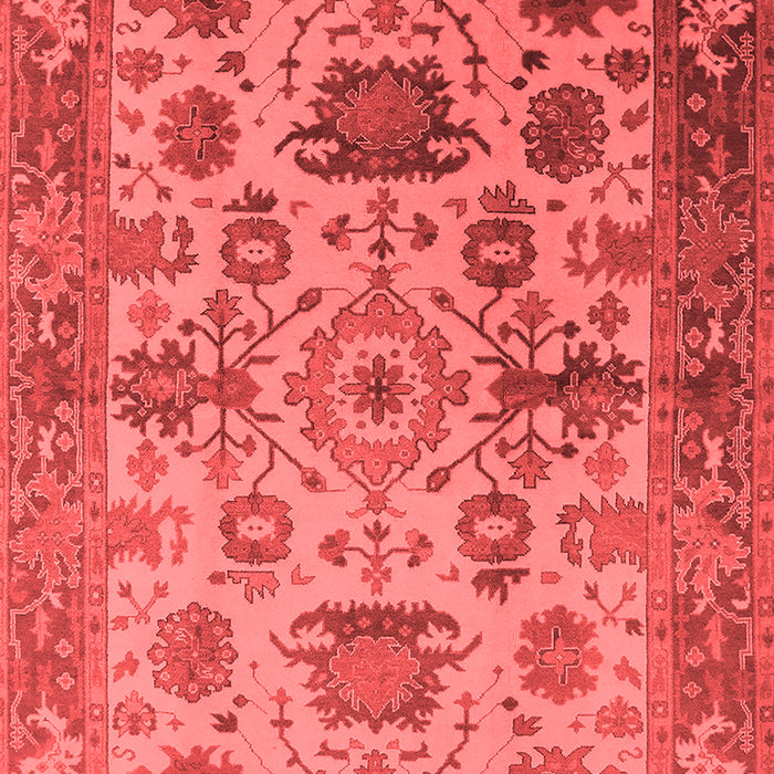 Machine Washable Oriental Red Traditional Rug, wshurb1408red