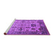 Sideview of Machine Washable Oriental Purple Traditional Area Rugs, wshurb1408pur