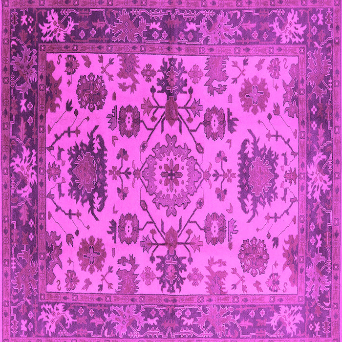 Square Oriental Pink Traditional Rug, urb1408pnk