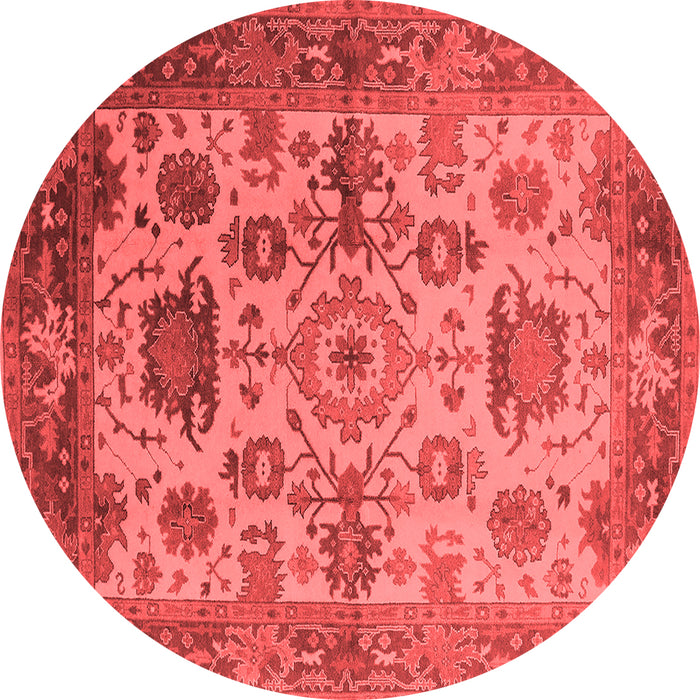 Machine Washable Oriental Red Traditional Rug, wshurb1408red