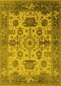 Oriental Yellow Traditional Rug, urb1408yw