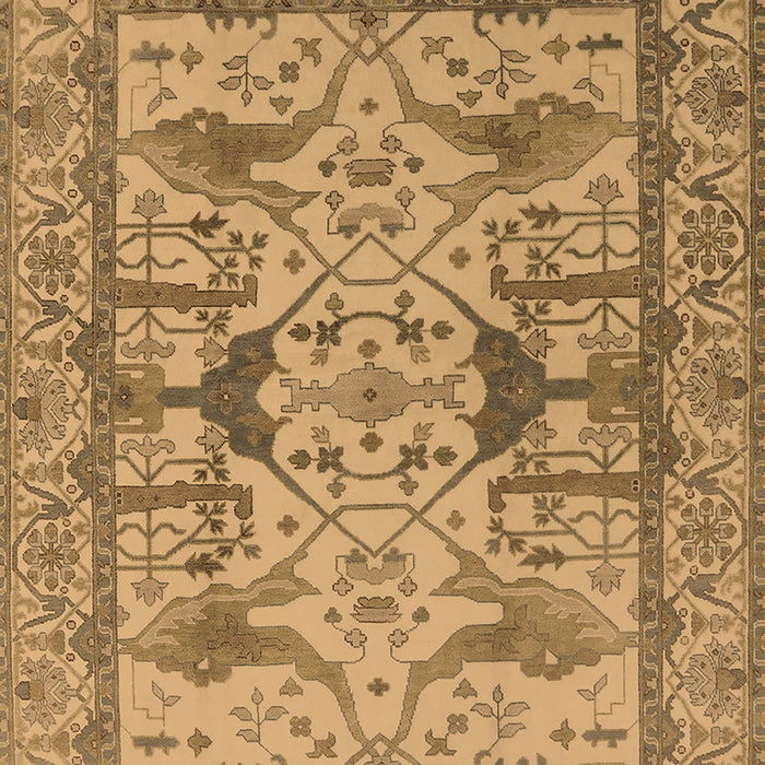 Machine Washable Oriental Brown Traditional Rug, wshurb1409brn