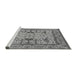 Sideview of Machine Washable Oriental Gray Traditional Rug, wshurb1409gry