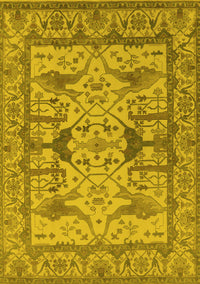 Oriental Yellow Traditional Rug, urb1409yw