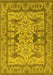 Oriental Yellow Traditional Rug, urb1409yw