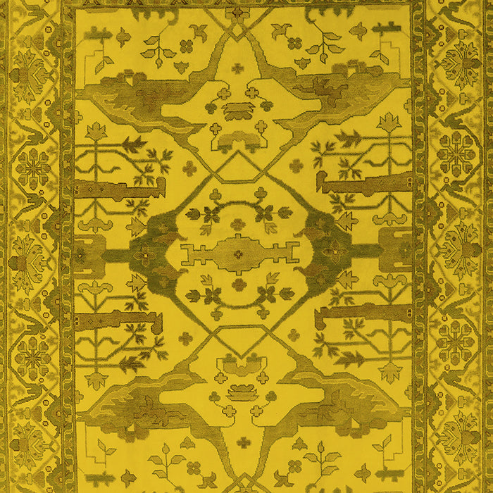 Oriental Yellow Traditional Rug, urb1409yw