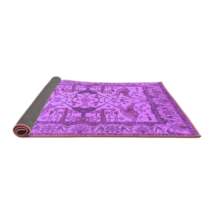 Sideview of Oriental Purple Traditional Rug, urb1409pur