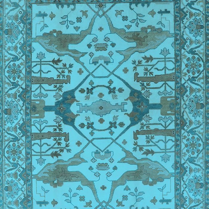 Oriental Light Blue Traditional Rug, urb1409lblu