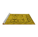 Sideview of Machine Washable Oriental Yellow Traditional Rug, wshurb1409yw