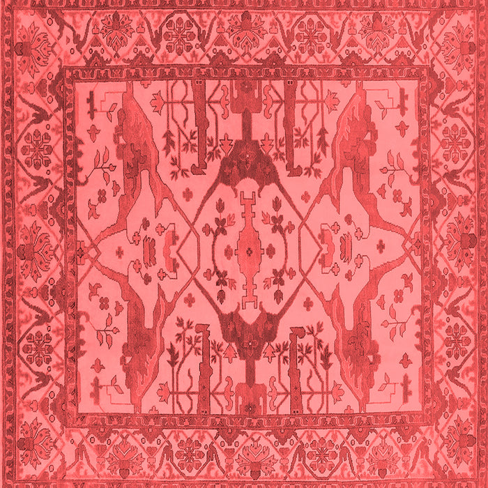 Machine Washable Oriental Red Traditional Rug, wshurb1409red