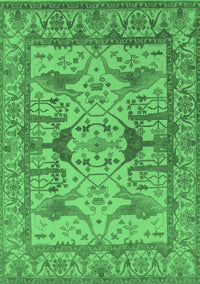 Oriental Emerald Green Traditional Rug, urb1409emgrn