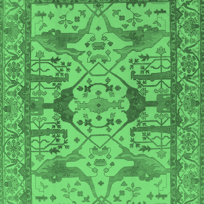 Oriental Emerald Green Traditional Rug, urb1409emgrn