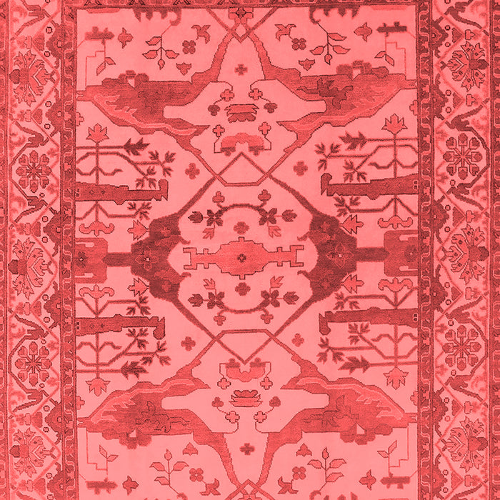 Machine Washable Oriental Red Traditional Rug, wshurb1409red