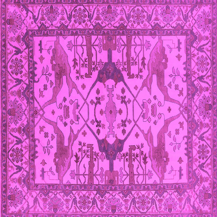 Square Machine Washable Oriental Pink Traditional Rug, wshurb1409pnk