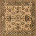 Square Oriental Brown Industrial Rug, urb1410brn