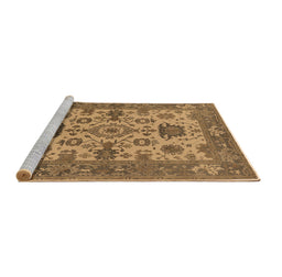 Sideview of Machine Washable Oriental Brown Industrial Rug, wshurb1410brn