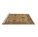 Sideview of Machine Washable Oriental Brown Industrial Rug, wshurb1410brn