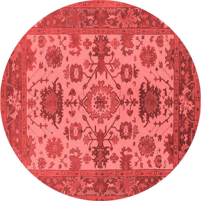 Machine Washable Oriental Red Industrial Rug, wshurb1410red