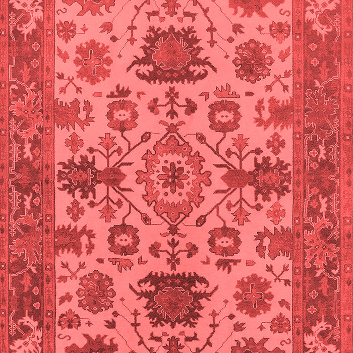 Machine Washable Oriental Red Industrial Rug, wshurb1410red