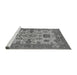 Sideview of Machine Washable Oriental Gray Industrial Rug, wshurb1410gry