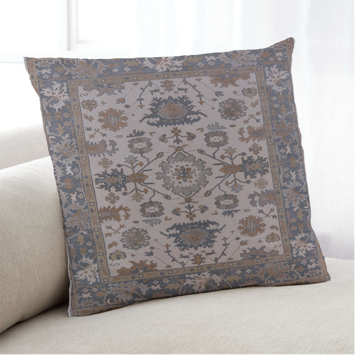 Lifestyle Image of Mid-Century Modern Urban Square Puce Purple Throw Pillow, 18 inch by 18 inch, pwurb1410